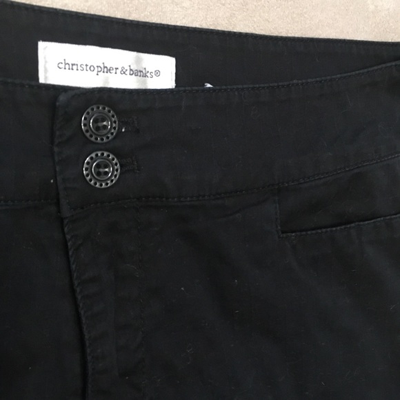Christopher & Banks Black Chino Capris 6 - Picture 2 of 6